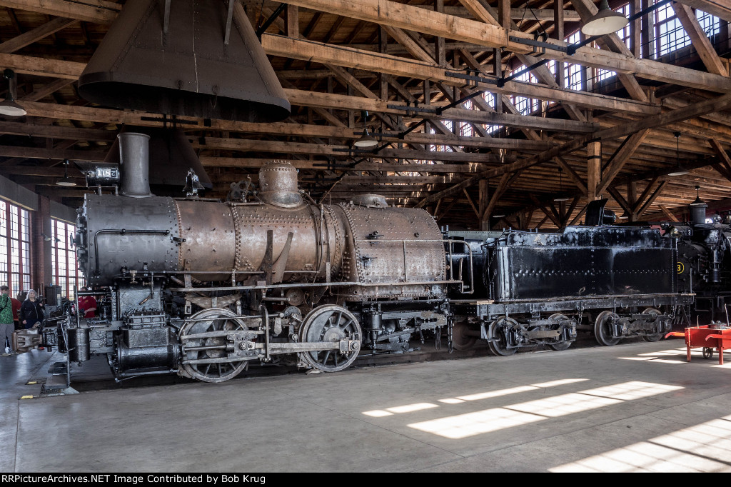 Reading Company camelback 0-4-0 steam locomotive number 1187 at Age of Steam Roundhouse